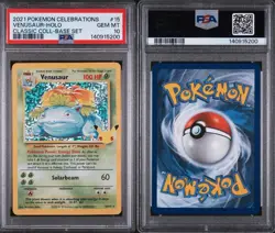 2021 Pokemon Celebrations Classic Coll Base Set #15 Venusaur - Holo PSA 10 - Image 3