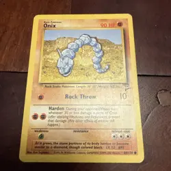 2000 POKEMON BASE SET 2 ONIX 84/130 COMMON HP - Image 1