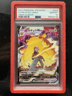 Pokemon Pikachu VMAX Climax Full Art Japanese 223/184 PSA 10 - Image 1