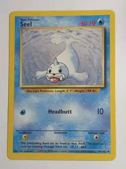 Pokemon TCG Seel Base Set 41/102 Regular Unlimited Uncommon - Image 1