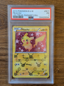 2013 Pokemon BW Legendary Treasures PSA 1 Pikachu Reverse Foil Holo #RC7 - Image 1