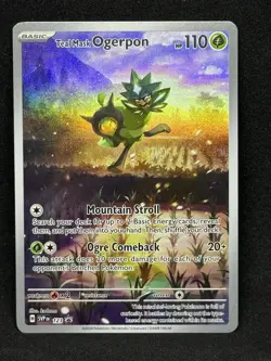 Pokemon TCG Teal Mask Ogerpon 123 Black Star Promo Holo Rare Twilight Masquerade - Image 1