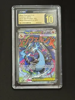 POKEMON CGC 10 PRISTINE MEGA CHARIZARD X EX UPC 023 BLACK STAR PROMO - Image 1