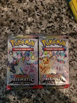 2X Pokemon TCG Prismatic Evolutions Booster Packs - Brand New, Unweighed, Lot - Image 1