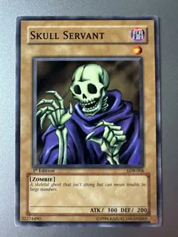 Yugioh! LP Skull Servant - LOB-004 - Common - 1st Edition Lightly Played, Englis - Image 1