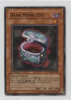 Dark Mimic LV1 1st Ed. YuGiOh Soul of the Duelist #SOD-EN009 2004 - Image 1