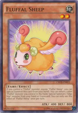 Fluffal Sheep - CROS-EN011 - Common - Unlimited Edition - Heavily Played - Image 1