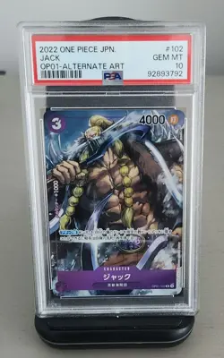 PSA 10 Jack OP01-102 Alt Art One Piece Cards Japanese Romance Dawn 2022 #145 - Image 1