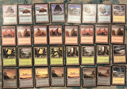 MTG - Tempest 32x Basic Land Cards Lot Set - Vintage Magic the Gathering 1997 - Image 1
