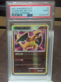 Pokemon TCG Charizard Secret Wonders Holo Rare Card 3/132 Reverse Holo - Image 1