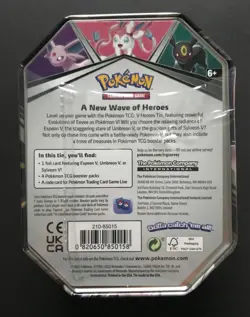 Espeon V Heroes Tin SWSH Pokemon Cards 2022 Eeveelution Sword & Shield NEW - Image 2