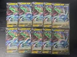 Pokemon TCG Crown Zenith Jumbo Card Rayquaza V 100/159 Promo Cards Lot of 10 - Image 1