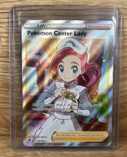 Pokemon Center Lady 185/185 SWSH Vivid Voltage Ultra Rare Card Mint Condition - Image 1