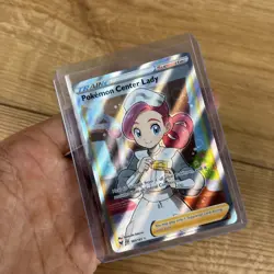 Pokemon Center Lady 185/185 SWSH Vivid Voltage Ultra Rare Card Mint Condition - Image 4