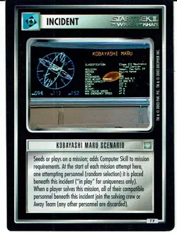 STAR TREK CCG ALL GOOD THINGS, RARE CARD 7P KOBAYASHI MARU SCENARIO mp - Image 1