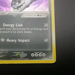 Dark Steelix 10/109 - HOLO RARE- Team Rocket Returns - POKEMON CARD - MP - Image 4