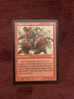 Aggravated Assault Onslaught Regular NM Magic The Gathering MTG - Image 1