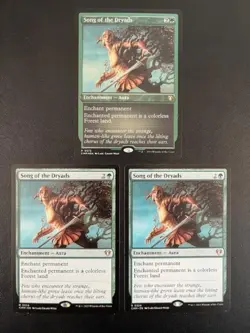 MTG - Song of the Dryads x3 - Commander Masters - (One is Etched FOIL) - Image 1