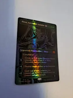 MTG: Nissa, Ascended Animist (Oil Slick Raised Foil): Phyrexia - All Will (LP) - Image 1