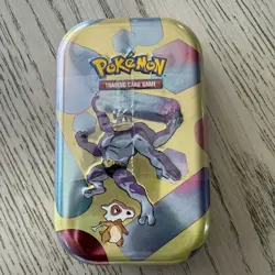 Pokemon TCG Scarlet & Violet 151 Machamp & Cubone Mini Tin NEW SEALED - Image 1