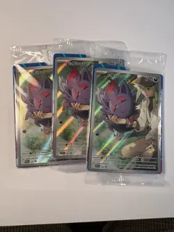 Pokemon TCG N's Zorua 189 Journey Together ETB Promo Card Lot of 3, Sealed - Image 1
