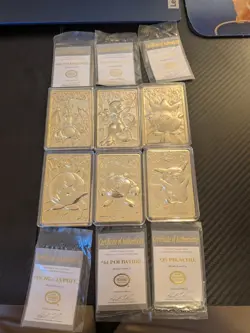 Pokemon 23K Gold Plated Trading Cards 1999 Burger King Full set w/ COA Charizard - Image 1