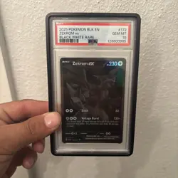 2025 POKEMON BLK EN-BLACK BOLT #172 ZEKROM EX PSA 10 with limited gradedguard - Image 1