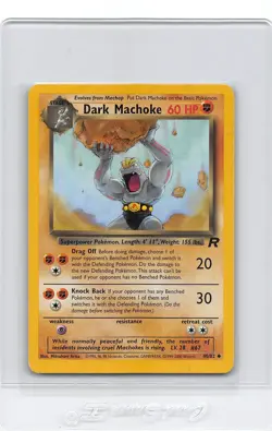DARK MACHOKE 40/82 - Team Rocket - VINTAGE WOTC Pokemon Card - Unlimited - NM/LP - Image 1