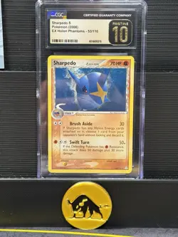 Low Pop- 2006 Pokemon Sharpedo 53/110 Holon Phantoms Prestine 10 CGC - Image 1