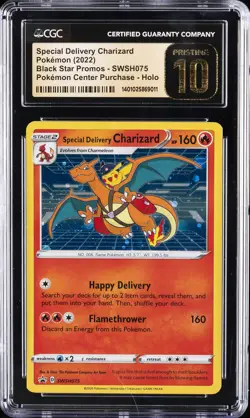 2022 POKEMON BLACK STAR PROMOS SPECIAL DELIVERY CHARIZARD CGC 10 PRISTINE - Image 1