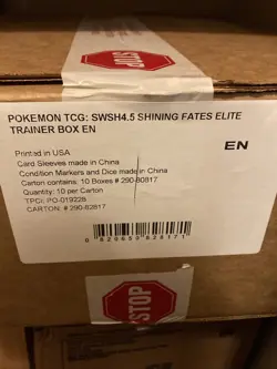 Pokemon TCG Shining Fates Elite Trainer Box Factory Sealed Case of 10 Boxes - Image 2