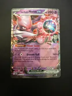 Team Rocket's Mewtwo ex 081/182 Double Rare Holo Pokemon Destined Rivals NM - Image 1