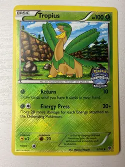 Tropius - 5/101 National Championship Promo, Crosshatch Holo Pokemon Plasma - NM - Image 1