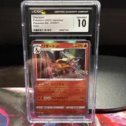 Charizard 010/071 S10b: Pokemon Go Holo (Japanese) CGC 10 Gem Mint - Image 1
