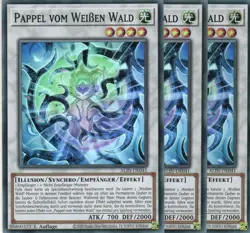 yugioh 3x Pappel vom Weissen Wald ALIN-DE041 Super Rare 1Auflage Deutsch - Image 1