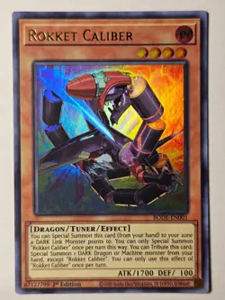 Yugioh - Rokket Caliber - Ultra Rare - BODE-EN001 - 1st Ed - Mint - Image 1