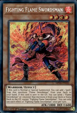 Fighting Flame Swordsman - Prismatic Secret Rare 1st Ed MP24-EN132 - NM - YuGiOh - Image 1
