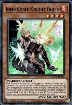 Infernoble Knight Ogier - Super Rare 1st Edition ROTD-EN013 - LP - YuGiOh - Image 1