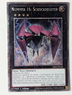 Nummer 16: Schockmeister RA04-DE166 Platinum Secret Rare DE NM YUGIOH - Image 1