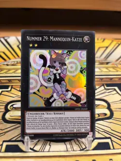 Yugioh Nummer 29: Mannequin-Katze Super Rare OP21-DE009 - Image 1