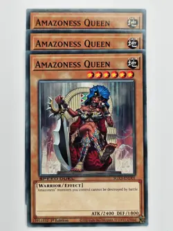 Yu Gi Oh - 3x SGX3-END01 Amazoness Queen - Common - Image 1