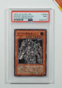 Yu-Gi-Oh! PSA 9 Ancient Gear Golem #TLM-JP006 The Lost Millennium 2005 Japanese - Image 1