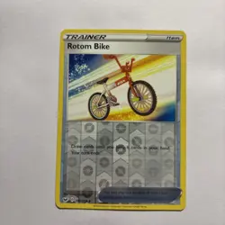 Rotom Bike 181/202 Reverse Holo Sword & Shield Pokemon Card - Image 1