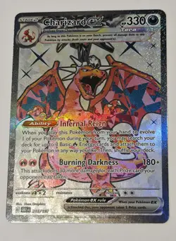 Charizard ex 215/197 Tera Crystal Secret Rare Holo Pokemon Card Obsidian Flames - Image 3
