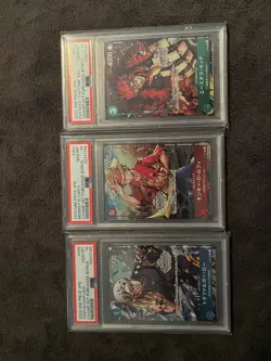 PSA 10 ONE PIECE Card Championship Promo Luffy Law Kid Complete Set Japanese - Image 1