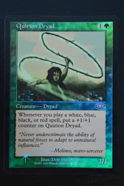 Magic The Gathering MTG QUIRION DRYAD FOIL Planeshift LP Lightly Played - Image 1
