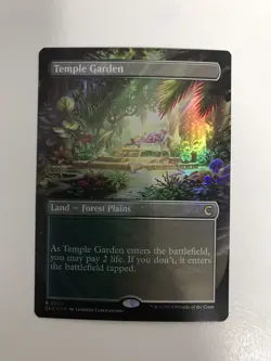 Temple Garden Foil Extended Borderless MTG Magic the Gathering Card NM Mint CLU - Image 1