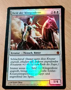 Mtg Magic: # FOIL # Held der Klingenfeste, Hero of Bladehold, DEUTSCH Nearmint - Image 2