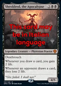 MTG SHEOLDRED, THE APOCALYPSE FOIL EXC - L'APOCALISSE 107 - DMU PP - MAGIC - Image 1