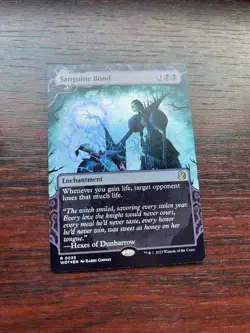 1x BORDERLESS SANGUINE BOND - Eldraine - MTG - Magic the Gathering - Image 1